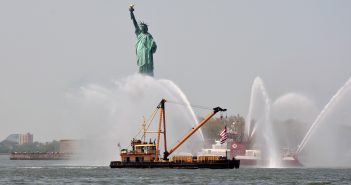 US Army hybrid harbor vessel out for tender