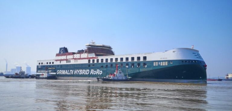 Italian line receives first of 12 hybrid ro-ro vessels