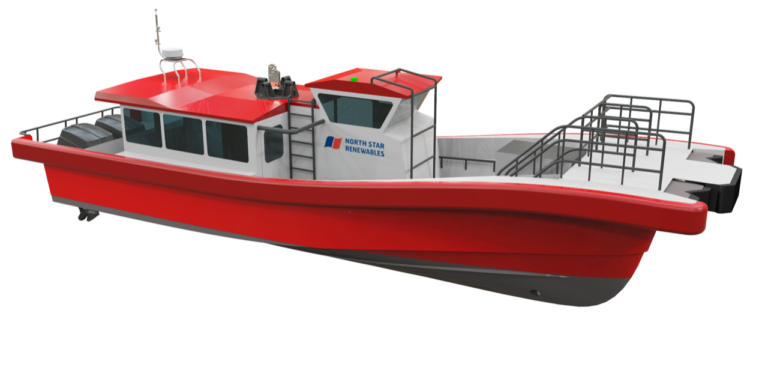 Hybrid propulsion daughter craft for UK offshore wind industry