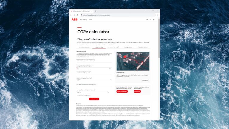 ABB introduces CO2e Calculator for vessel emission transparency