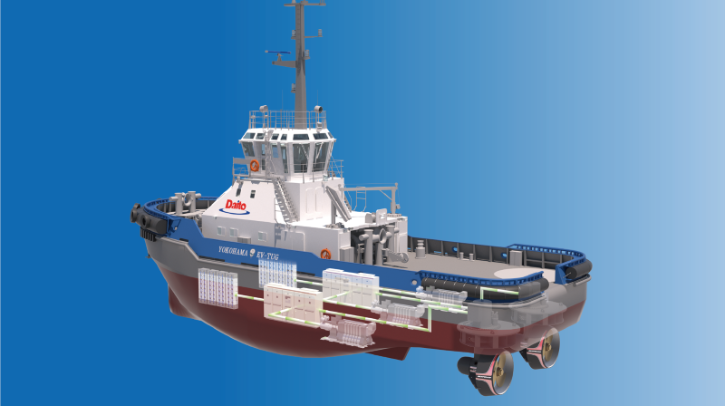 K Line to build electric tugboat Daito Corporation (Daito), a subsidiary of Kawasaki Kisen Kaisha (K Line), has signed a collaboration agreement with Kawasaki Heavy Industries (KHI) to build an electric tugboat, an electric vessel (EV) powered by a large-capacity lithium-ion battery.