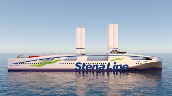 As part of its goal to reduce CO₂ emissions by 30% by 2030, Stena Line has developed Stena Futuro, a 240m hybrid-electric RoRo concept vessel intended for transporting semi-trailers and cars.