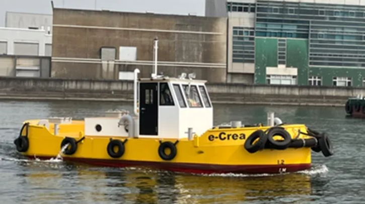 NYK unveils Japan’s first fully battery-driven work vessel.