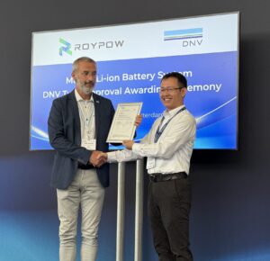 RoyPow marine lithium battery systems were officially awarded the DNV type approval certification at Electric & Hybrid Marine Expo Europe 2025 today.