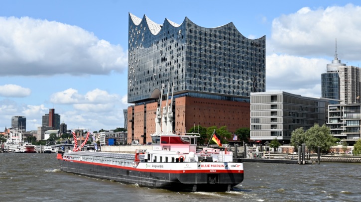 HGK Shipping holds naming ceremony for Blue Marlin diesel-electric canal vessel