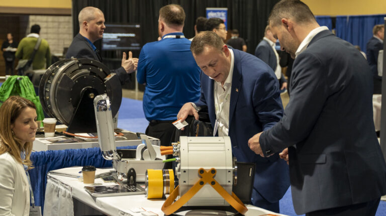 Electric & Hybrid Marine Expo North America opens next week! Industry professionals on the show floor at Electric & Hybrid Marine Expo North America