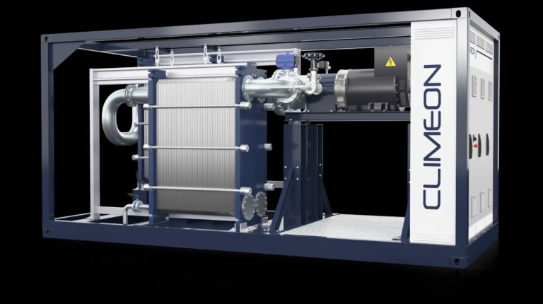 The Climeon HeatPower 300 shown in a profile promo pic against a balck background